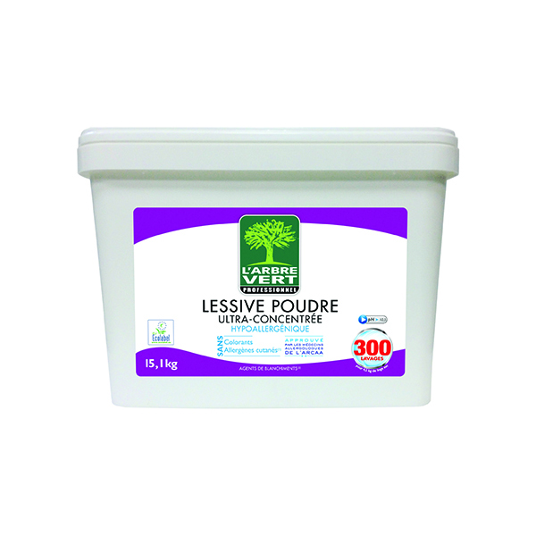 lessive poudre arbre vert concentrée ecologique 15 kg