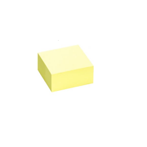 Bloc cube 400 post-it jaunes|label FSC
