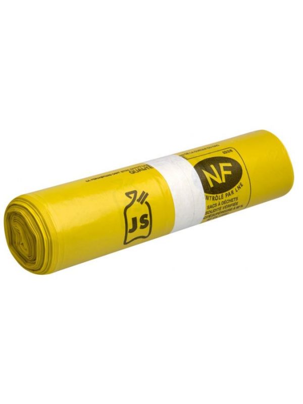 sacs poubelle 110 l jaunes (40 microns)