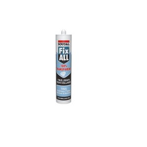 mastic colle soudal fix all 290 ml transparent