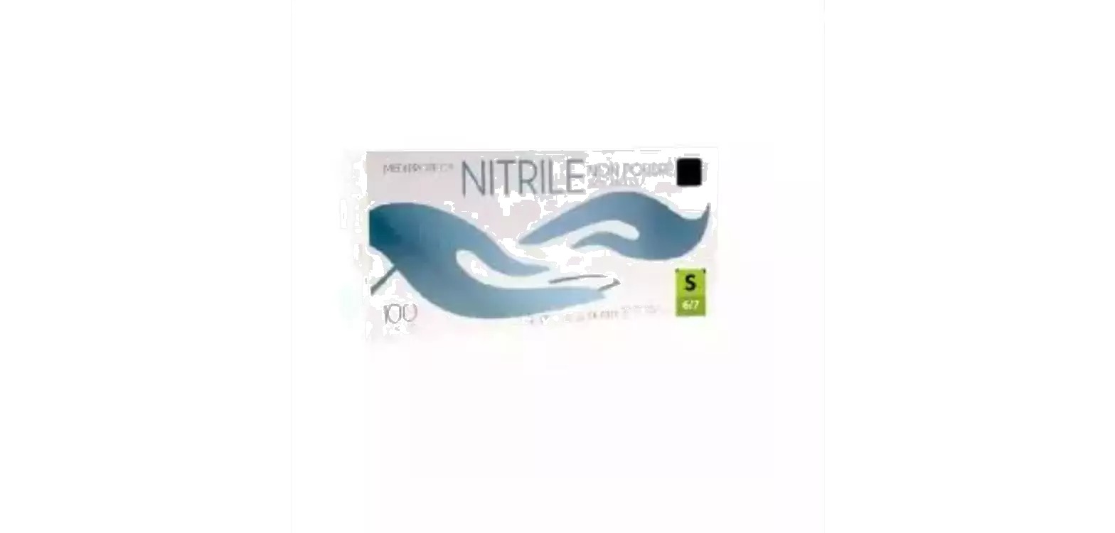 Gants Nitrile Noir Non Poudrés Taille S Bte 100
