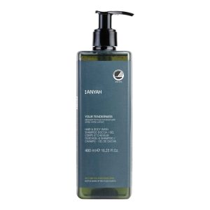 Flacon pompe de shampoing douche 2 en 1 Anyah 480 ml